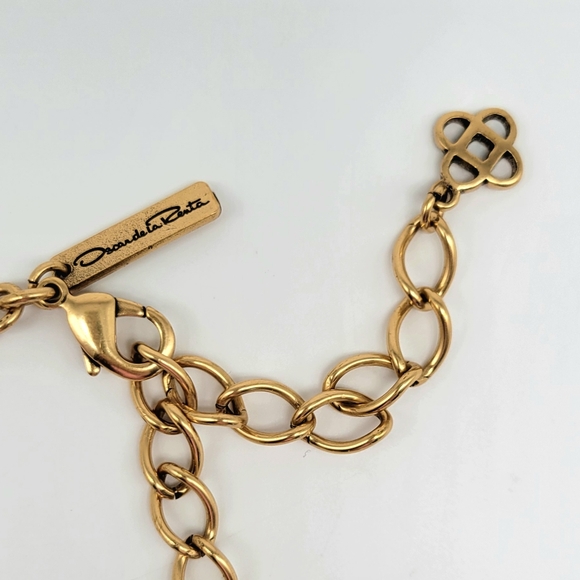 Oscar de la Renta Amethyst, Sapphire Swarovski Crystal Flower Statement Necklace - Picture 11 of 13